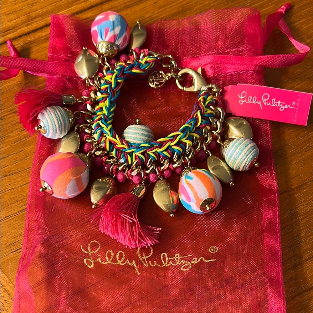 Lilly Pulitzer Multicolor Beaded Charm Bracelet